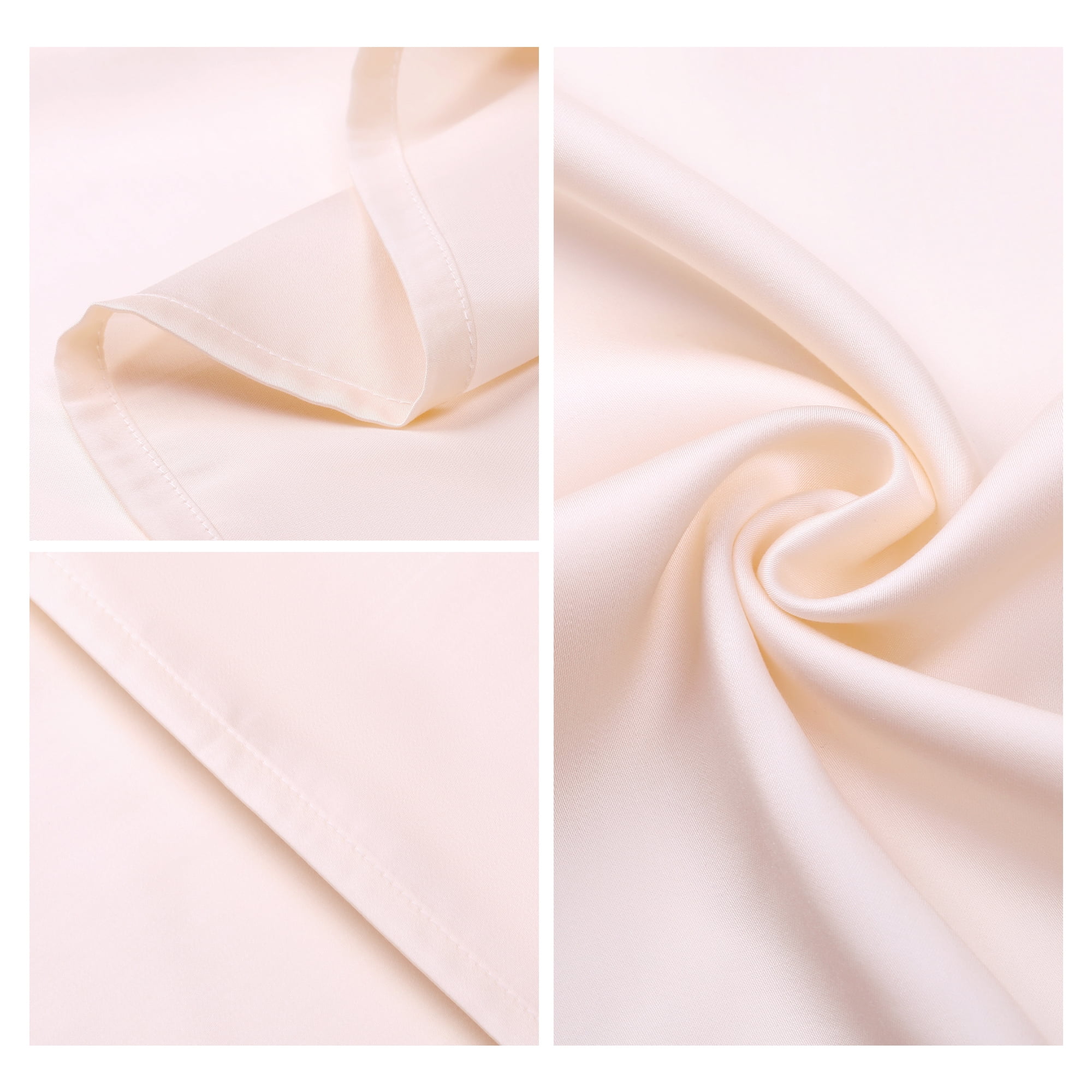 Unique Bargains Satin Pillow Cases Set of 2 Cooling Pillow Covers Queen Pink