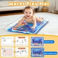 thumbnail image 2 of WonderStone Baby Gym Playmat for Infant,Tummy Time Water Mat with 5 Infant Sensory Baby Toys & Musical Piano Activity for 0-36 Months Boys Girls，Yellow, 2 of 9