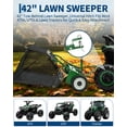 thumbnail image 3 of Heavy Duty 42 Inch Tow Behind Lawn Sweeper – 14 cu ft Collector, Adjustable Brush Height, Dump Rope – for Yard, Driveway and Sidewalk Cleanup, 3 of 8