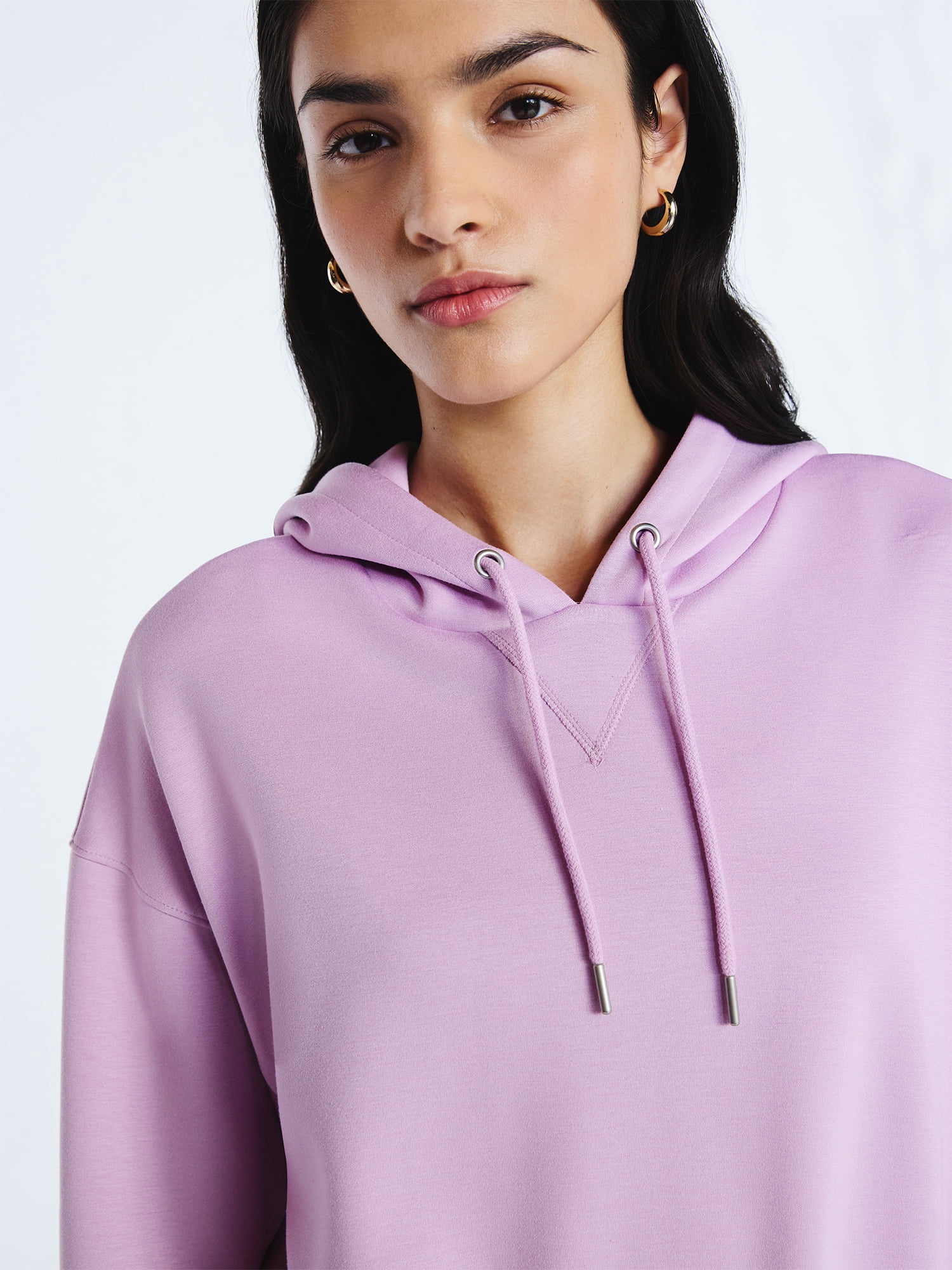 Scoop Women's and Women's Plus New Scubaknit Pullover Hoodie, Sizes XS-4X