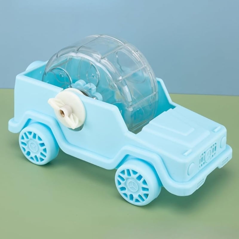 lanema Dense Vehicle Pet Fitness Toy Noiseless Wheel for Cage and Small Gentle Texture Pet Activity Wheel Polystyrene Building for Tiny Pet Exercise