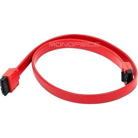 UPC: 0844660087847 | Monoprice DATA Cable – 1.5 Feet – Red | SATA 6Gbps Cable with Locking Latch