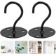 thumbnail image 1 of Ganchos de techo para colgar plantas, 2 ganchos de acero inoxidable para cestas de plantas, farolillos de pared, perchas, macetas, soporte con tornillos para, negro Sincero Hogar, 1 of 7
