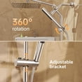 thumbnail image 3 of Veken Shower Head, 10'' All Metal Rain Shower Heads With Handheld Spray Combo, Hand Held Bathroom Combo With Adjustable Extension Arm, Home Gift For Mom, Dual Rainfall Showerhead Chrome, Silver, 3 of 5
