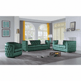 thumbnail image 3 of Fara Modern 2pc Sofa And love seat Living room set In Emerald Green Velvet, 3 of 4