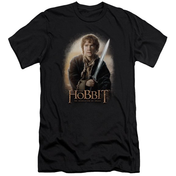The Hobbit - Bilbo And Sting - Premium Slim Fit Short Sleeve Shirt - X-Large