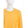 thumbnail image 4 of Raenseen Kids Boys Girls Athletic Performance Shirts Long Sleeve Quick Dry-Fit Crew Neck Sweatshirts Yellow 100, 4 of 9