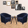 thumbnail image 2 of Housse de Fauteuil Club Ensemble de Pièces Housses de Fauteuil Tub avec Housse de Coussin Housses de Fauteuil en Velours Extensible Housses de Fauteuil Tonneau Rond Doux pour Salon Bar Comptoir Club (Velours), 2 of 8