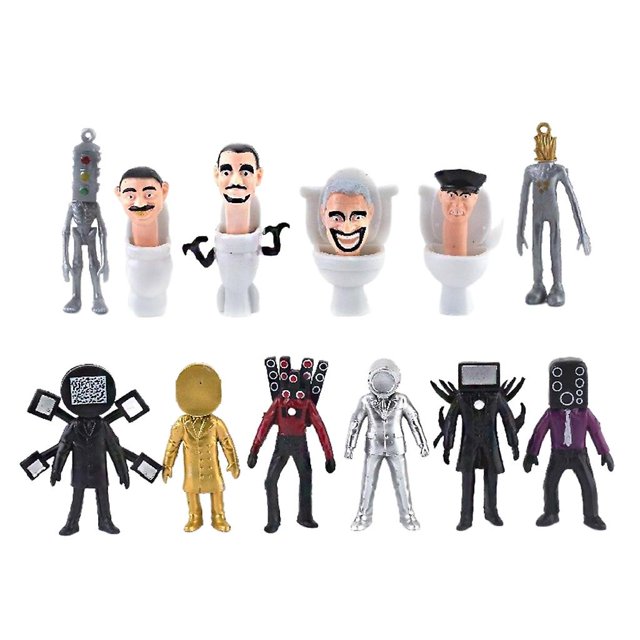Skibidi Battle Action Figures Set, Horror Cartoon Movie Character Action Figure-SinKeeU