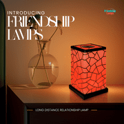 Classic Friendship Lamp® - Wi-Fi Touch Lamp for Long-Distance Friends, Family & Couples, 200+ Colors, App Setup -Single lamp