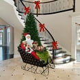 thumbnail image 3 of 4' Deluxe Animated Musical Santa Claus in Jeweled Sleigh Christmas Decoration, 3 of 7