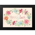 thumbnail image 2 of Gaynor, Janice 24x17 Black Modern Framed Museum Art Print Titled - Peace and Love Wreath, 2 of 5