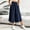 Navy plus size capri pants a1, variant on Cagogo Women Plus Size Wide Leg Capri Pants Elastic Waist Flowy Casual Loose Pockets Summer Lounge Cropped Beach Trousers Solid Fashion Clothes, Pink L