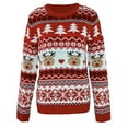 thumbnail image 4 of Suéter casual de jacquard, suéter navideño, suéter para mujer de talla grande, suéter para mujer, chaleco, suéteres para mujer de talla grande, 4 of 4