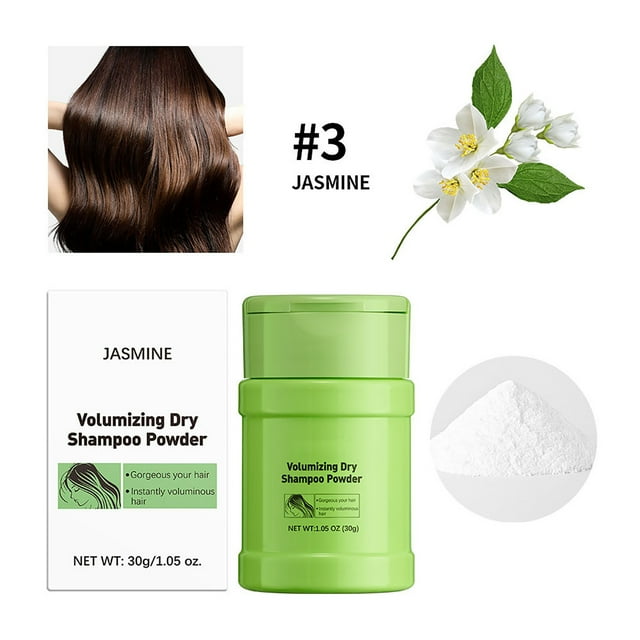 Poudre de Shampoing Sec Matifiant Racines Aspect Plus Fourni Cheveux Rafraîchissants Végane Sans Blanc Format Voyage Shampoing Sec Convenant aux Femmes et aux Hommes, Filet de Soins Capillaires en Polyester