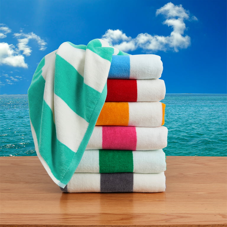 Thin Cabana Stripe Large Beach Towels, 2 Pack, Wholesale Beach