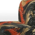 thumbnail image 4 of Designart "Equine Bands" Orange Modern Upholstered Accent Chair - Modern Arm Chair For Living Room, 4 of 5