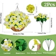 thumbnail image 4 of 2 Sets of Simulated Morning Glory Hanging Baskets, Durable and Uv Resistant Outdoor Hanging Baskets for Spring and Summer Decoration, 4 of 7