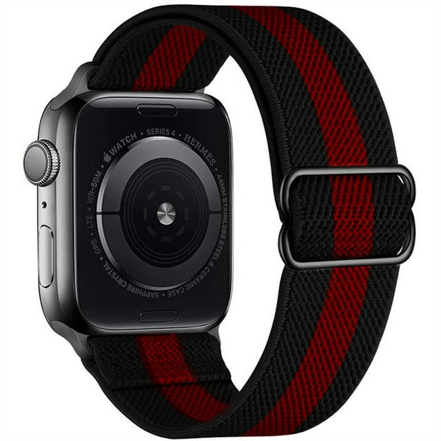 ALMNVO Bracelet Boucle Solo Extensible Compatible avec Apple Watch Bracelets pour 44mm 40mm 38mm 42mm 41mm 45mm pour Femmes Hommes, Bracelets de Rechange Élastiques en Nylon Souple Tressé pour iWatch SE Series 7/6/5/4/3/2/1