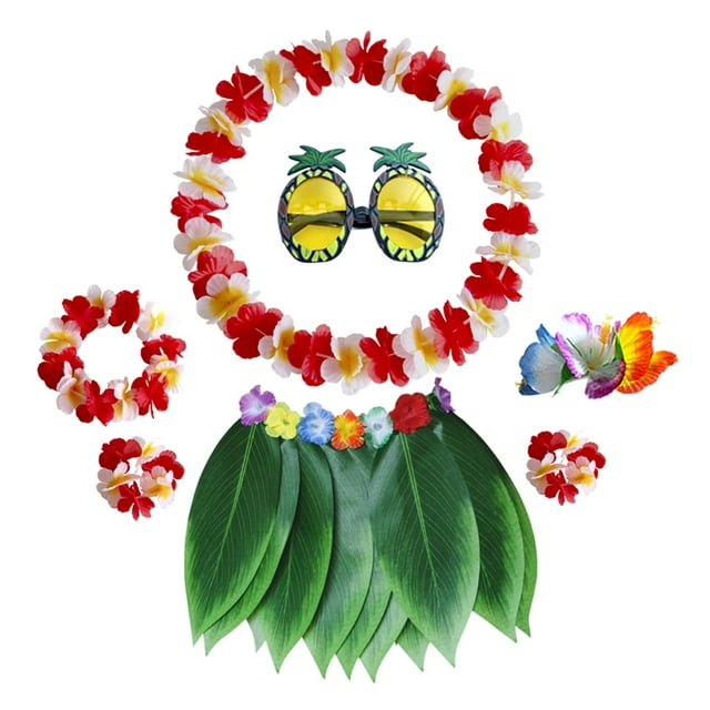 Kit de Accesorios de Disfraz Falda Hula PHOGARY para Niños (7 Piezas)