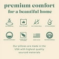 thumbnail image 2 of ComfyDown 50/50 Down Feather Blend ComfyDream Bed Pillow for Sleeping, Egyptian Cotton Cover, Made in USA, Queen Size (King), 2 of 8