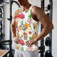 thumbnail image 5 of Gukieu Autumn Harvest Truck Print Men's Quick Dry Fitness Vest, Round Neck Sleeveless Fitness Bodybuilding Top-Medium, 5 of 7