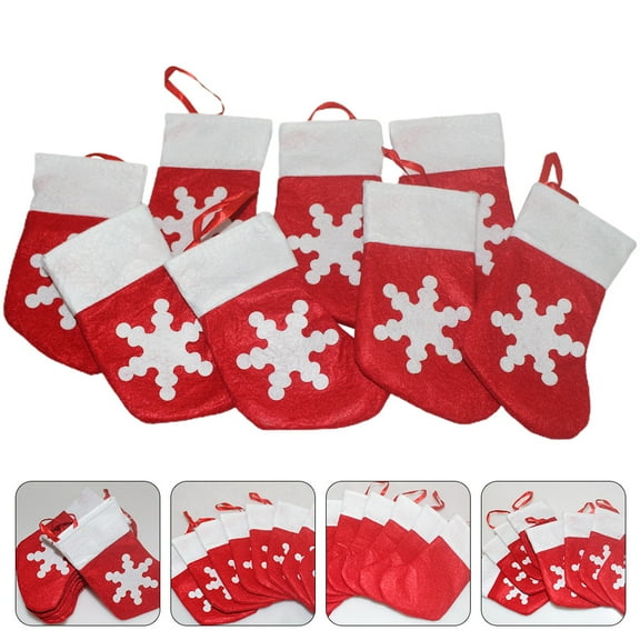 Soimiss 8Pcs Silverware Holder For Party Table Decoration Red Nonwoven Fabric Cutlery Storage Family Restaurant Use