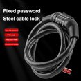 thumbnail image 3 of Anti-Theft Bicycle Combination Lock Rust Resistant Easy to Use Compact Size Mountain Bike 4-Digit Password Lock, 3 of 8