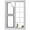 White, variant on Green Greek Key Window Privacy Film, Geometric Greece Ancient Farmhouse Geo Static Cling UV Sun Blocking Heat Control Window Tint, Non-Adhesive One Way Windows Privacy Cover 17.7''x78.7''