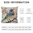 thumbnail image 5 of Almond Blossom Throw Pillow Cushion Cover, Sparrow Perching on a Japanese Sakura Tree Branch with Blurred Background, Decorative Square Accent Pillow Case,, Multicolor, 5 of 5
