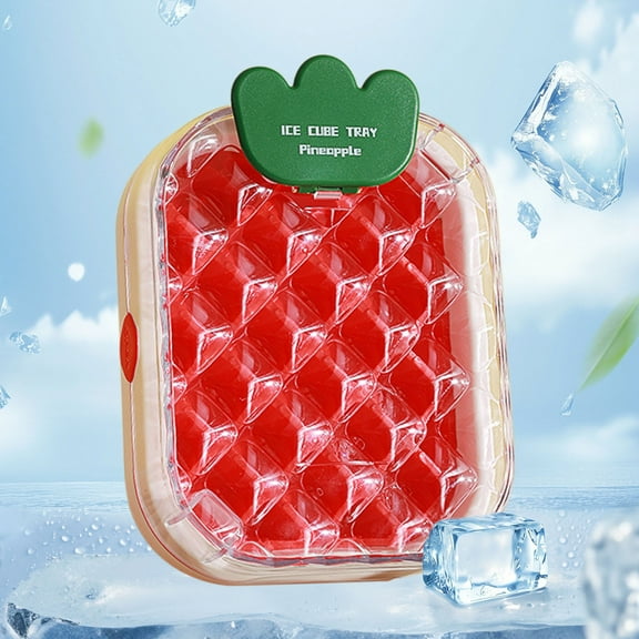 Pineapple Shaped Ice Cube Tray,Silicone Mold Pineapple Ice Cube Tray Shapes- Funny Tropical Fruit Drink Ice Molds