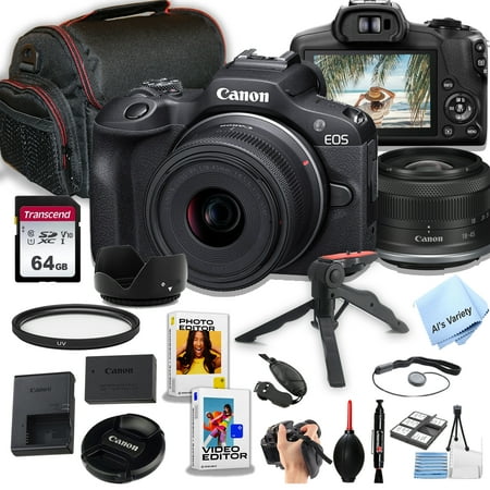 Canon EOS R100 Mirrorless Camera with 18-45mm Lens 24 MP 3" Screen (International Version)