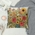 thumbnail image 2 of JEUXUS Hello Throw Pillow Cover, Spring Summer Flower Cushion Case for Sofa Couch, 2 of 5