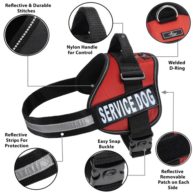 Arnés para perros de servicio Doggie Stylz con alforja y mochila