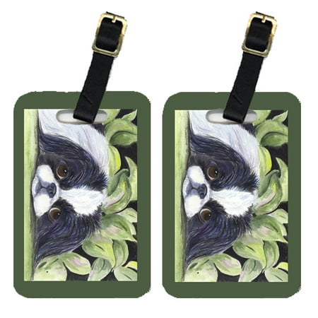 Chic Luggage Tags - Pair of 2 Japanese Chin Luggage Tags