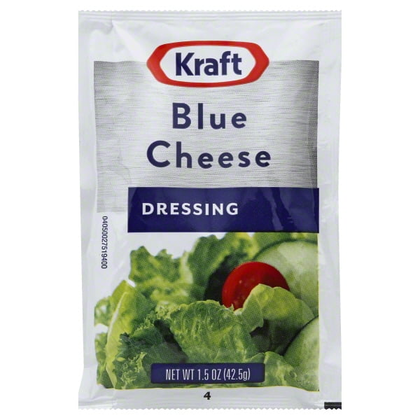 Kraft Blue Cheese Salad Dressing Single Serve Packet (1.5 oz Packets, Pack of 60)