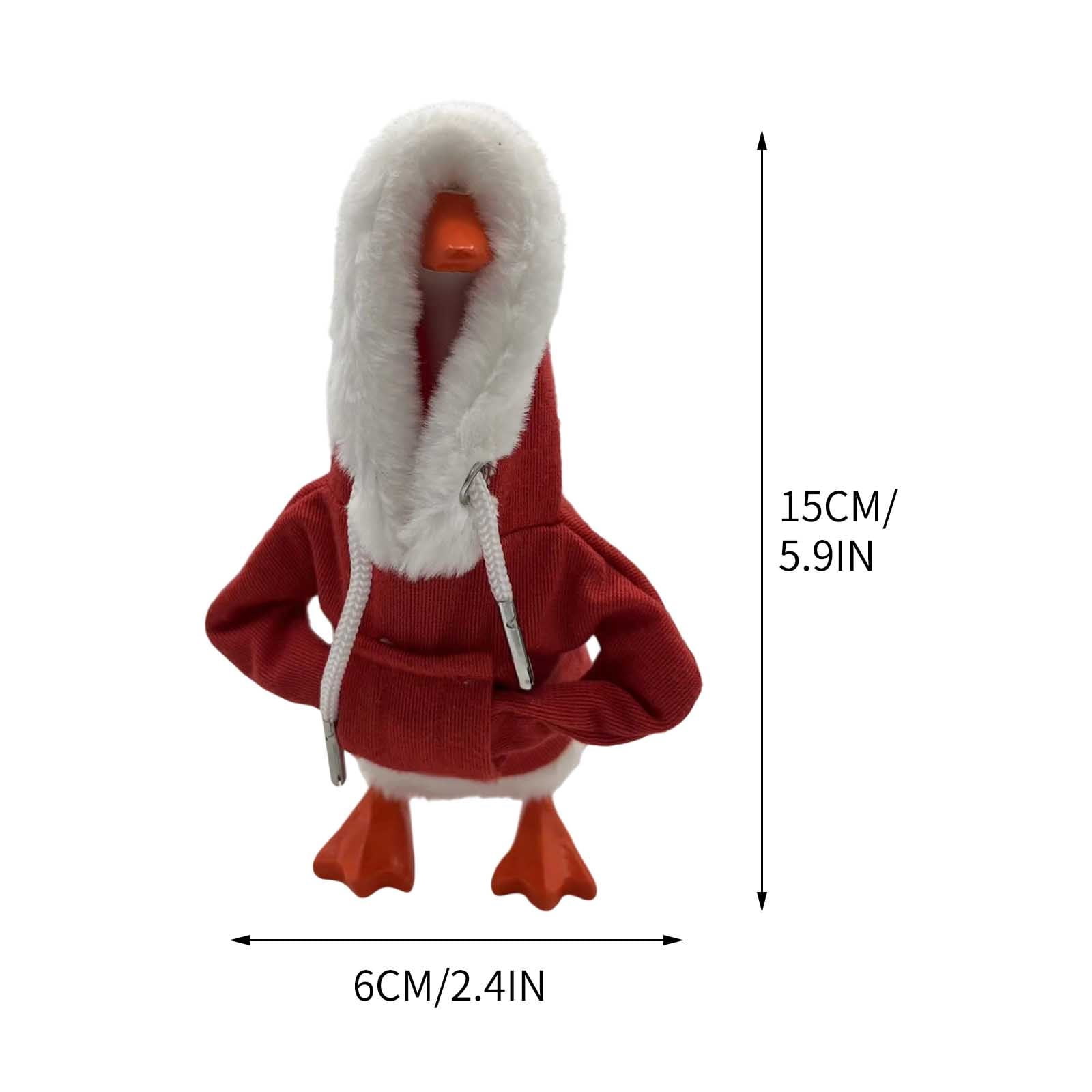 geerera 7 Inch Desk Goose Outfits, Desktop Goose Clothing, Mini Porch Goose Hoodies Accessory, for Office Decor, Seasonal Displays, Whimsical Arrangements