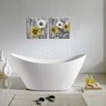 thumbnail image 4 of JANS.NO1 2 Pieces Rustic Daisy Flowers Bathroom Picture Wall Decor Yellow and Grey Artwork for Bedroom Living Room Farmhouse Decor Ready to Hang, 4 of 6