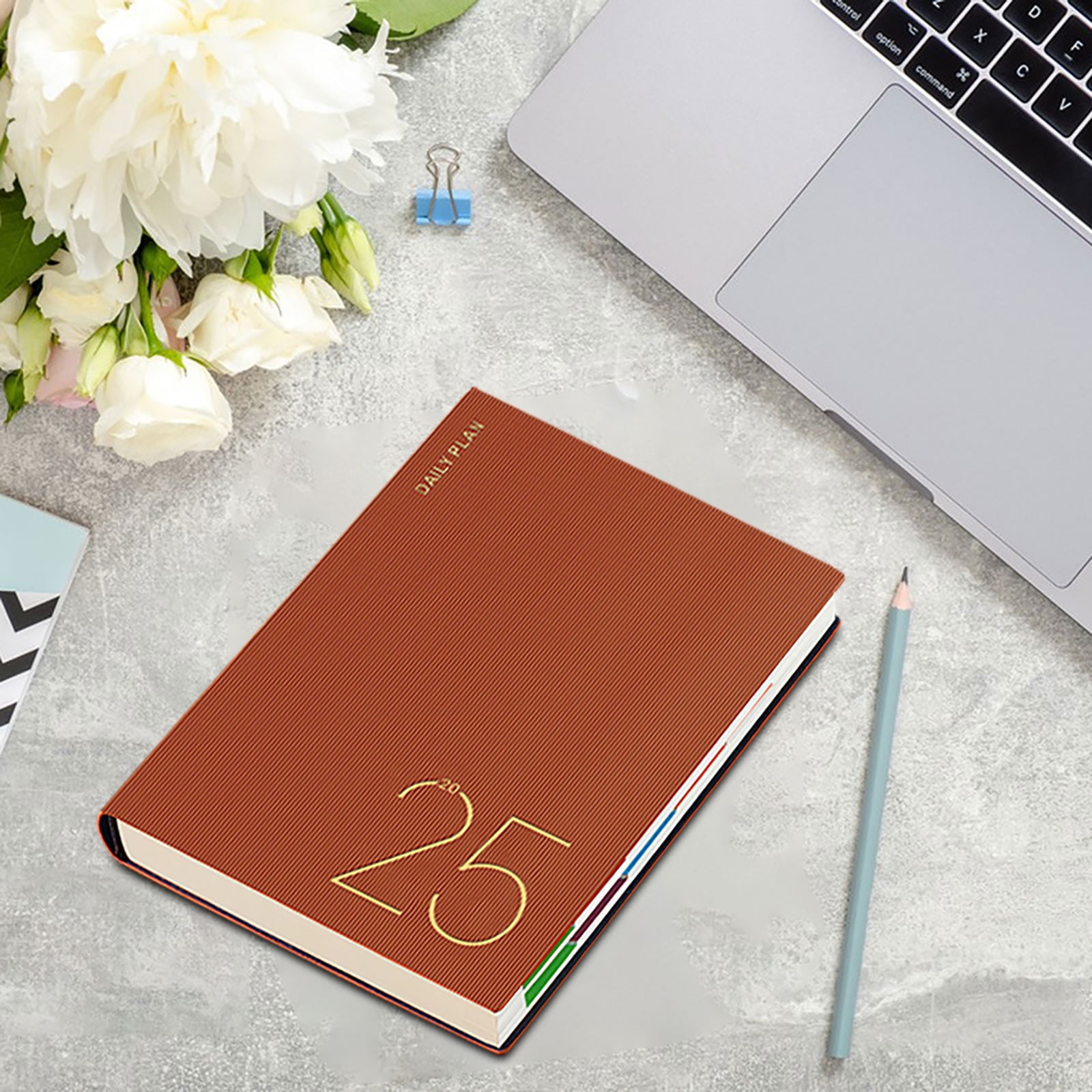 Weekly Planner Notebook Hardcover Calendar Planner With Monthly Tab 80Gsm Thick Paper Daily Planner 365-Day Office Plan