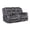 Gray, variant on New Classic Furniture Morello Fabric Console Loveseat w/ Dual Recliners in Gray