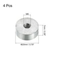 thumbnail image 2 of Unique Bargains M6 Thread 20mm Diameter Round Shape Aluminum Disc Hardware 4pack Aluminum Circle Disc Glass Top Adapter for Glass Table, 2 of 5