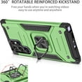 thumbnail image 3 of Armor Case for Samsung Galaxy S22 Ultra 6.8 inch, [12ft Drop Protection] Shockproof Phone Case Cover with Metal Ring Stand Kickstand [Support Magnetic Car Mount] for S22 Ultra 5G, Grass Green, 3 of 14