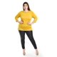 thumbnail image 4 of Blusa con detalles metalicos Roman Fashion /Tallas Extras, 276 (Mostaza) amarillo 38, 4 of 5