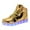 Gold, variant on Kids Sneakers Boys Kids Flat Thick Lightweight Sports Shoes Non Luminous Flashing Trainers Shoes with Led Lights Usb Charging Baby Sneakers Pink 4 Years-4.5 Years