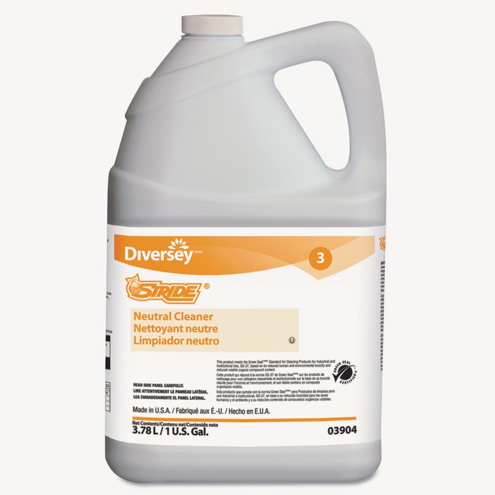 Diversey Care 903904 Stride Neutral Cleaner, Citrus, 1 Gal, 4 Bottles