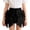 Black, variant on Girls Bow Mini Skirts Kids Elastic High Waisted Ruffle Tiered Skirt School Uniform Layered Skirts for Teen 2-10 Years