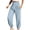 Sky Blue, variant on Women's High Waist Harem Pants Hippie Boho Pants Flowy Yoga Solid Color Casual Pants with Pockets Sky Blue XXL