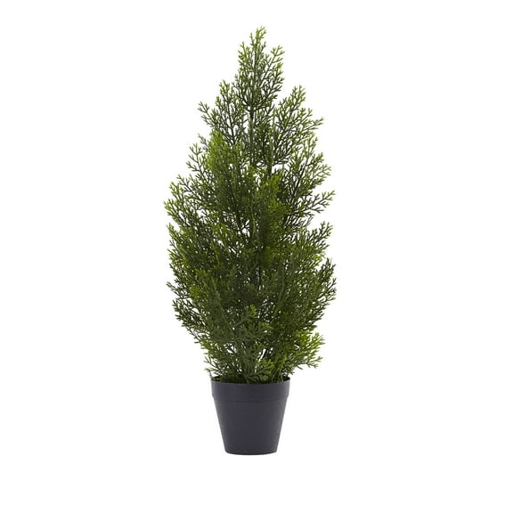 Nearly Natural 2' Mini Cedar Pine Artificial Tree (Indoor/Outdoor), Green