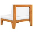 thumbnail image 3 of vidaXL Sectional Corner Sofa & Cream White Cushions Solid Acacia Wood, 3 of 7