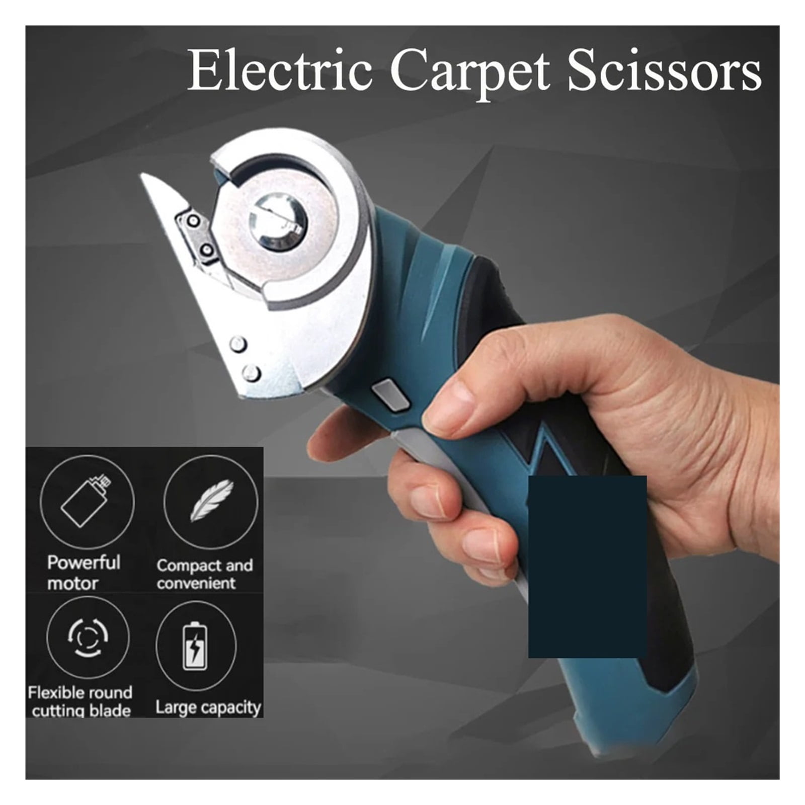 3.6V Electric Scissors For Fabric Cloth Leather Cutting Cordless Mini Cutter Compact Tailor Round Blade For Crafts Cardboard ,Lightweight and Comfortable